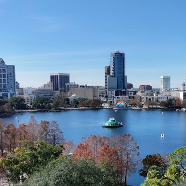 Lake Eola and the downtown Orlando skyline