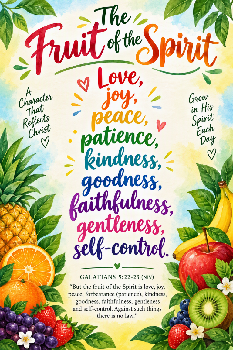 The Fruit of the Spirit poster, Galatians 5:22-23