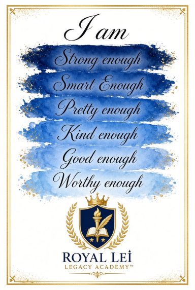 I am strong enough, smart enough, worthy enough affirmation print