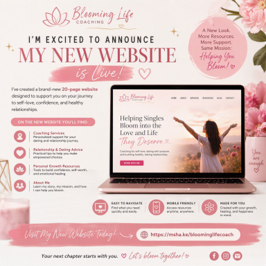 Blooming Life Coaching announcement: My new website is live